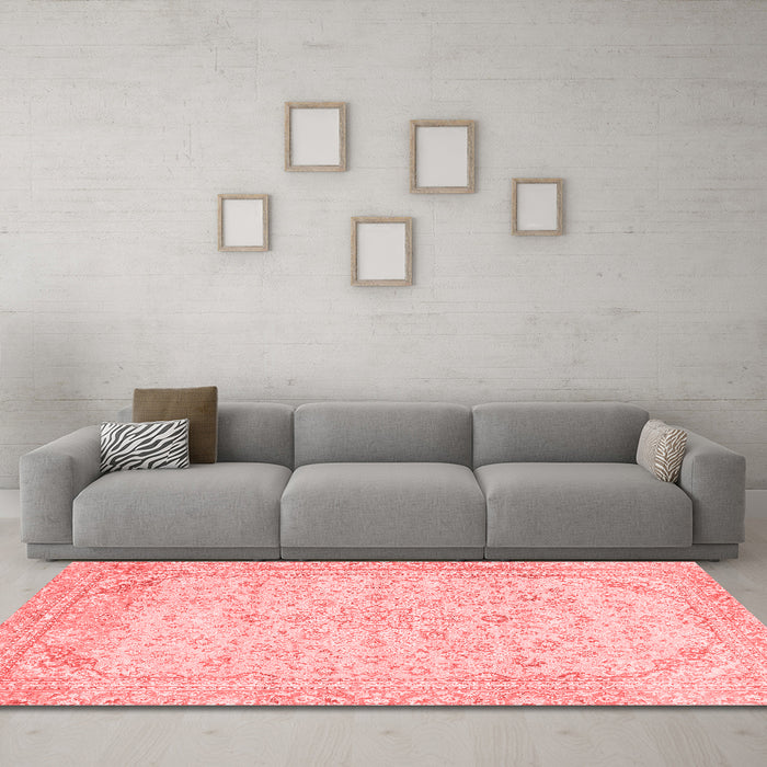 Modern Red Washable Rugs