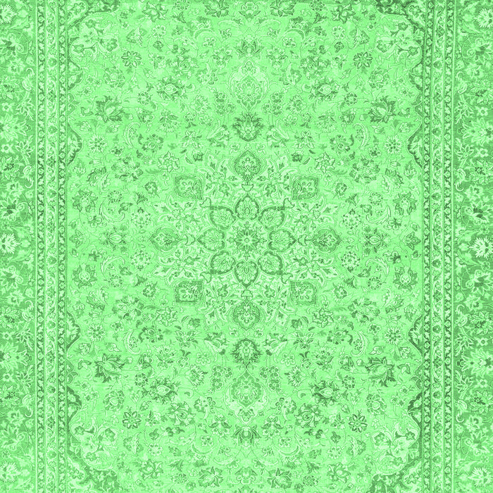 Machine Washable Abstract Emerald Green Modern Area Rugs, wshabs2140emgrn