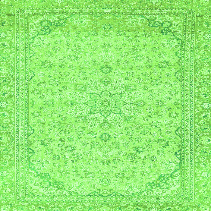 Square Abstract Green Modern Rug, abs2140grn