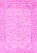 Machine Washable Abstract Pink Modern Rug, wshabs2140pnk