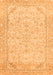 Machine Washable Abstract Orange Modern Area Rugs, wshabs2140org