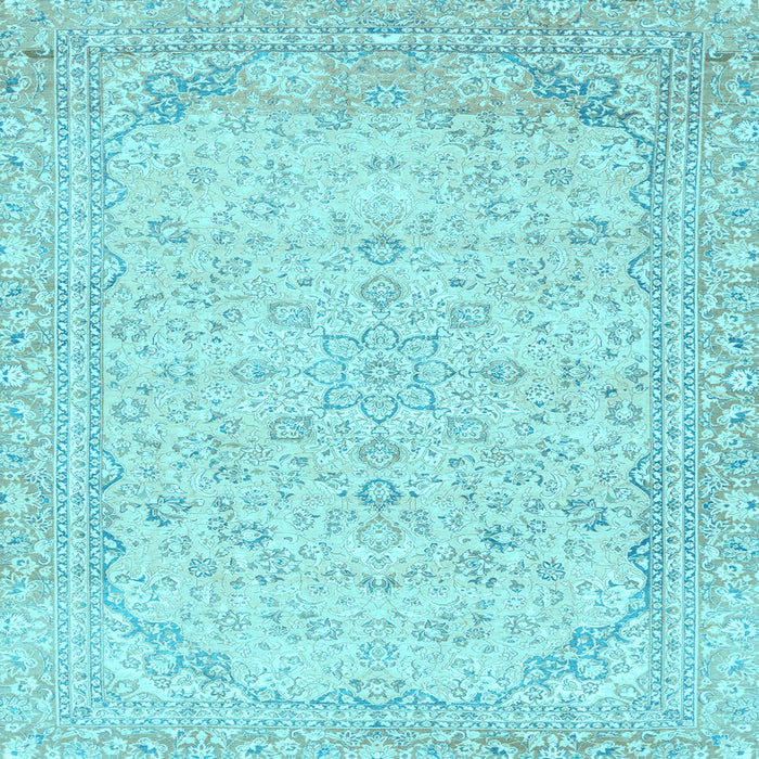 Square Abstract Light Blue Modern Rug, abs2140lblu