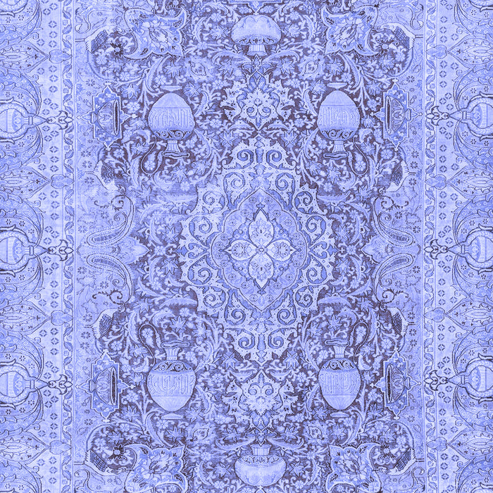 Abstract Blue Modern Rug, abs2141blu