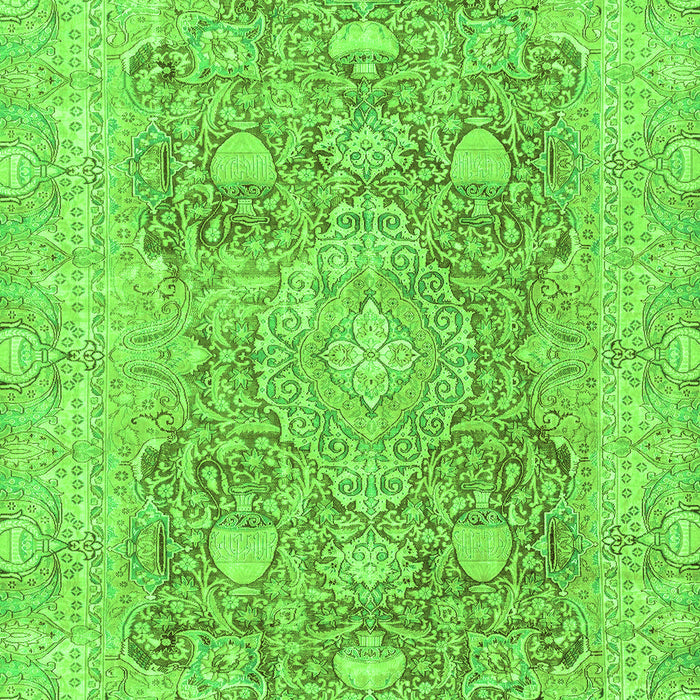 Machine Washable Abstract Green Modern Area Rugs, wshabs2141grn