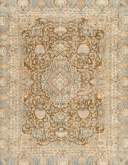 Abstract Orange Brown Modern Rug, abs2141