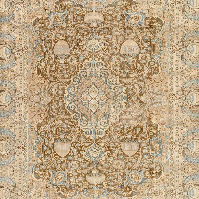 Machine Washable Abstract Orange Brown Rug, wshabs2141