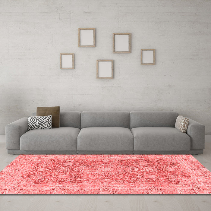 Modern Red Washable Rugs