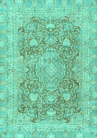 Abstract Turquoise Modern Rug, abs2141turq