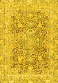 Abstract Yellow Modern Rug, abs2141yw