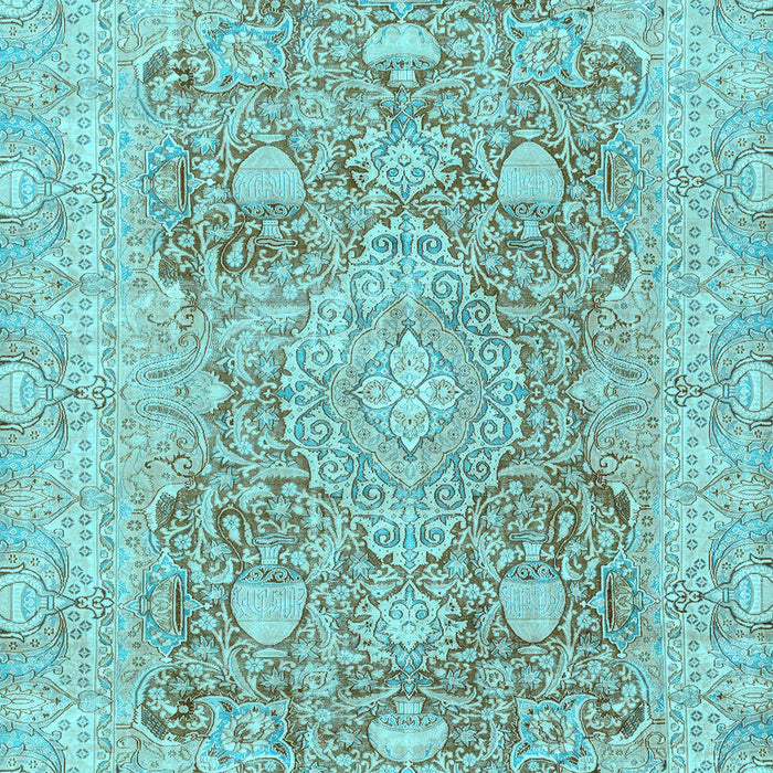 Machine Washable Abstract Light Blue Modern Rug, wshabs2141lblu