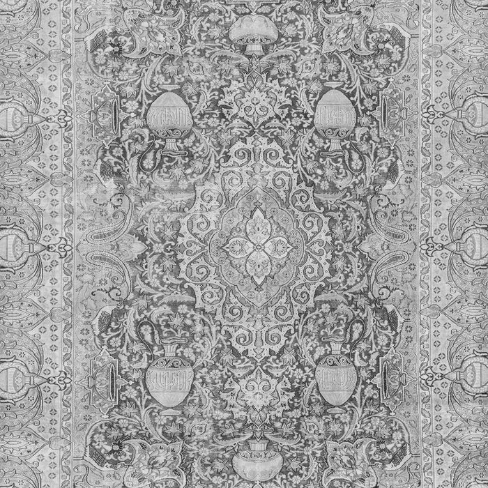 Machine Washable Abstract Gray Modern Rug, wshabs2141gry