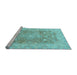 Sideview of Machine Washable Abstract Light Blue Modern Rug, wshabs2141lblu