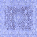 Square Abstract Blue Modern Rug, abs2141blu