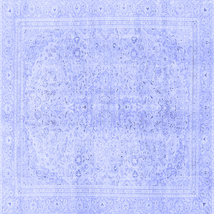 Square Machine Washable Abstract Blue Modern Rug, wshabs2142blu