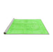 Sideview of Machine Washable Abstract Green Modern Area Rugs, wshabs2142grn