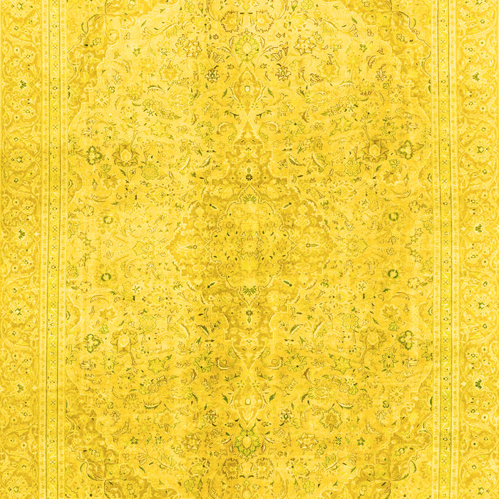 Abstract Yellow Modern Rug, abs2142yw