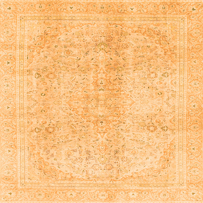 Square Abstract Orange Modern Rug, abs2142org