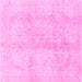 Square Machine Washable Abstract Pink Modern Rug, wshabs2142pnk