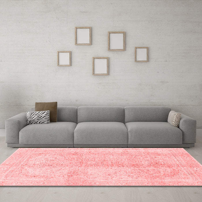 Modern Red Washable Rugs