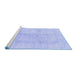 Sideview of Machine Washable Abstract Blue Modern Rug, wshabs2142blu