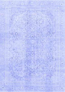 Abstract Blue Modern Rug, abs2142blu