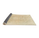 Sideview of Abstract Khaki Gold Modern Rug, abs2143