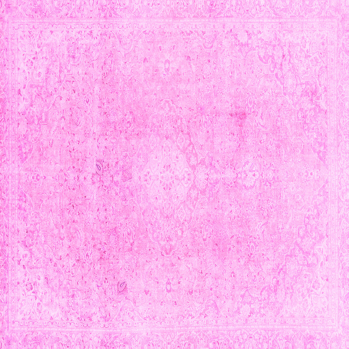 Square Machine Washable Abstract Pink Modern Rug, wshabs2143pnk
