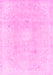 Machine Washable Abstract Pink Modern Rug, wshabs2143pnk