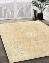 Abstract Khaki Gold Modern Rug, abs2143