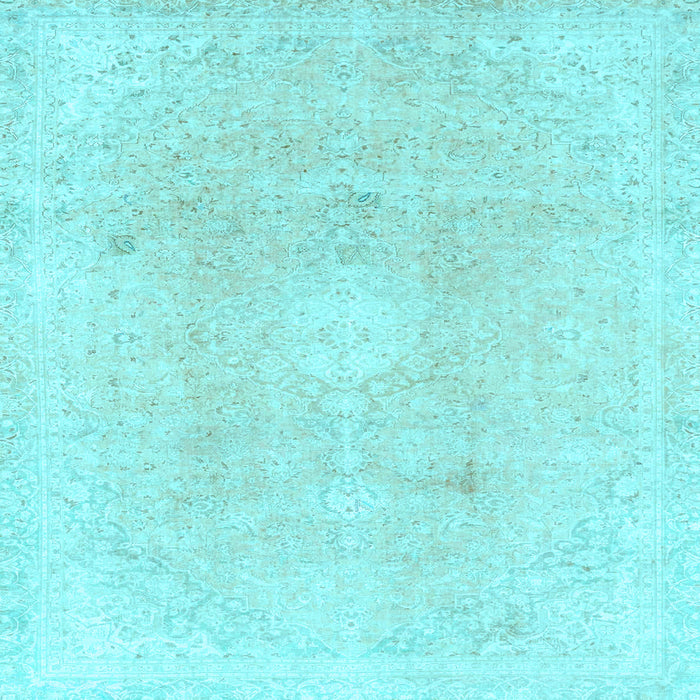 Square Abstract Light Blue Modern Rug, abs2143lblu