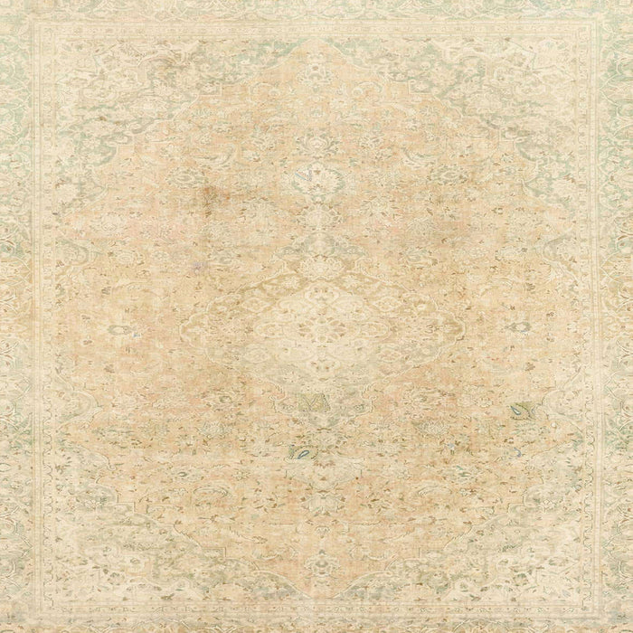 Square Machine Washable Abstract Khaki Gold Rug, wshabs2143