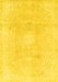 Machine Washable Abstract Yellow Modern Rug, wshabs2143yw