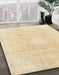 Abstract Khaki Gold Modern Rug in Family Room, abs2143