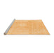 Sideview of Machine Washable Abstract Orange Modern Area Rugs, wshabs2143org