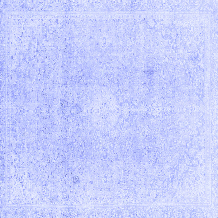 Square Abstract Blue Modern Rug, abs2143blu