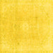 Square Abstract Yellow Modern Rug, abs2143yw