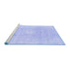 Sideview of Machine Washable Abstract Blue Modern Rug, wshabs2143blu