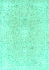 Abstract Turquoise Modern Rug, abs2143turq