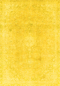 Abstract Yellow Modern Rug, abs2143yw