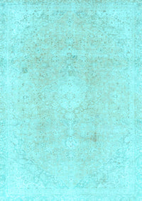 Abstract Light Blue Modern Rug, abs2143lblu