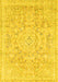 Machine Washable Abstract Yellow Modern Rug, wshabs2144yw