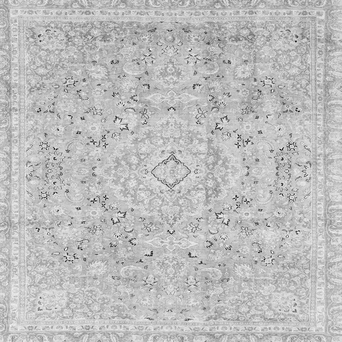 Square Abstract Gray Modern Rug, abs2144gry
