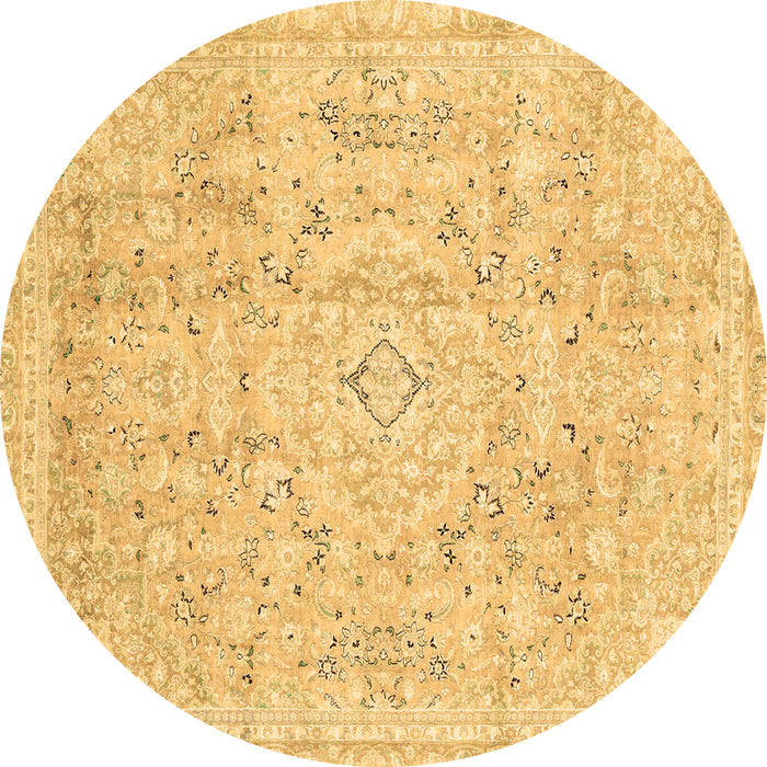 Round Abstract Brown Modern Rug, abs2144brn