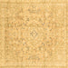 Square Abstract Brown Modern Rug, abs2144brn