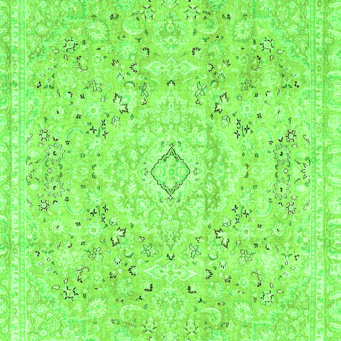 Machine Washable Abstract Green Modern Area Rugs, wshabs2144grn