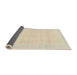 Sideview of Abstract Golden Blonde Gold Modern Rug, abs2145