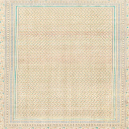 Square Machine Washable Abstract Gold Rug, wshabs2145
