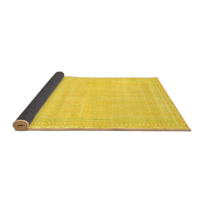 Sideview of Abstract Yellow Modern Rug, abs2145yw