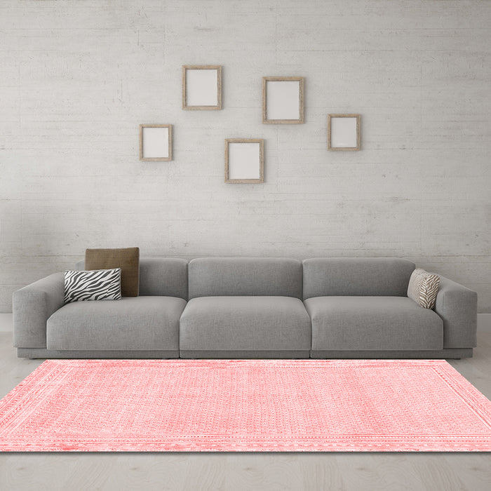 Modern Red Washable Rugs