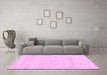 Machine Washable Abstract Pink Modern Rug in a Living Room, wshabs2145pnk